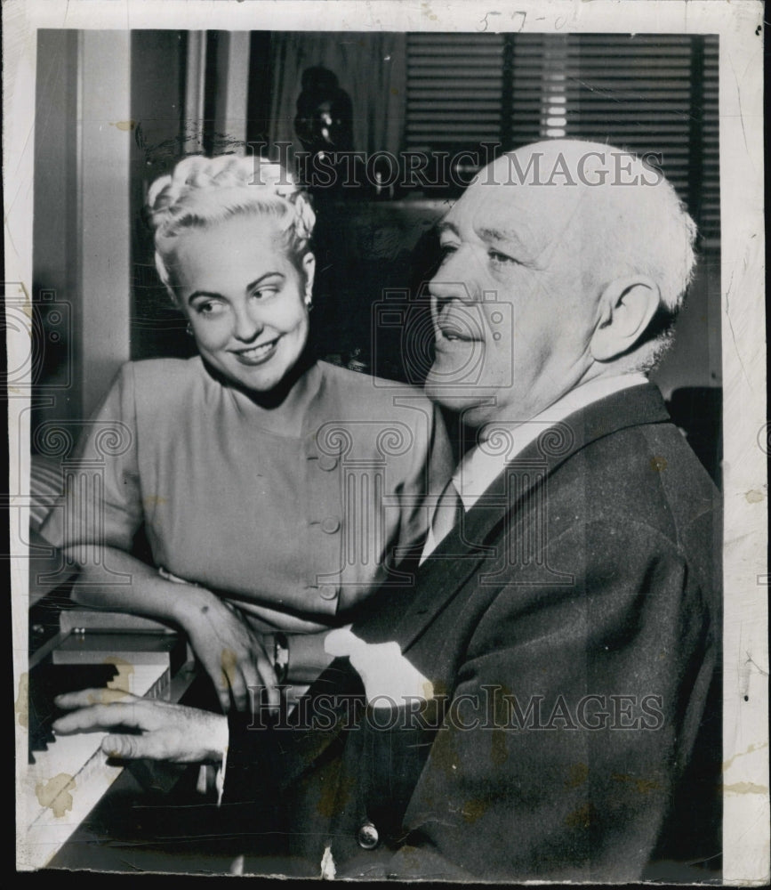 1949 Songwriter Jimmy McHugh & Fiancee Anita Lhoest in Hollywood-Historic Images