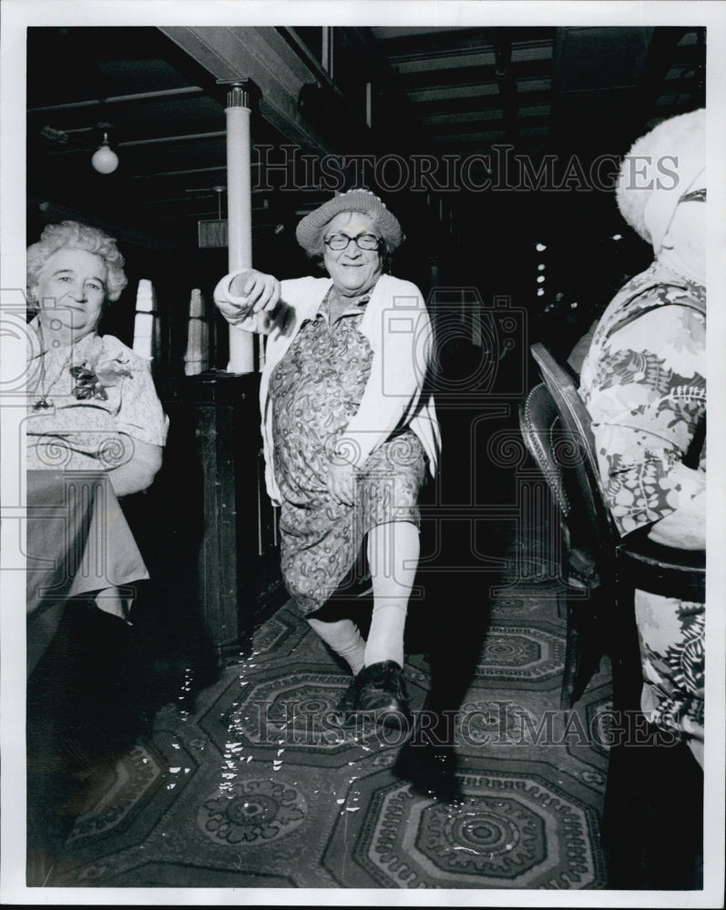 Bessie McKenna Age 72 at Senior Thanksgiving Dinner Dancing-Historic Images