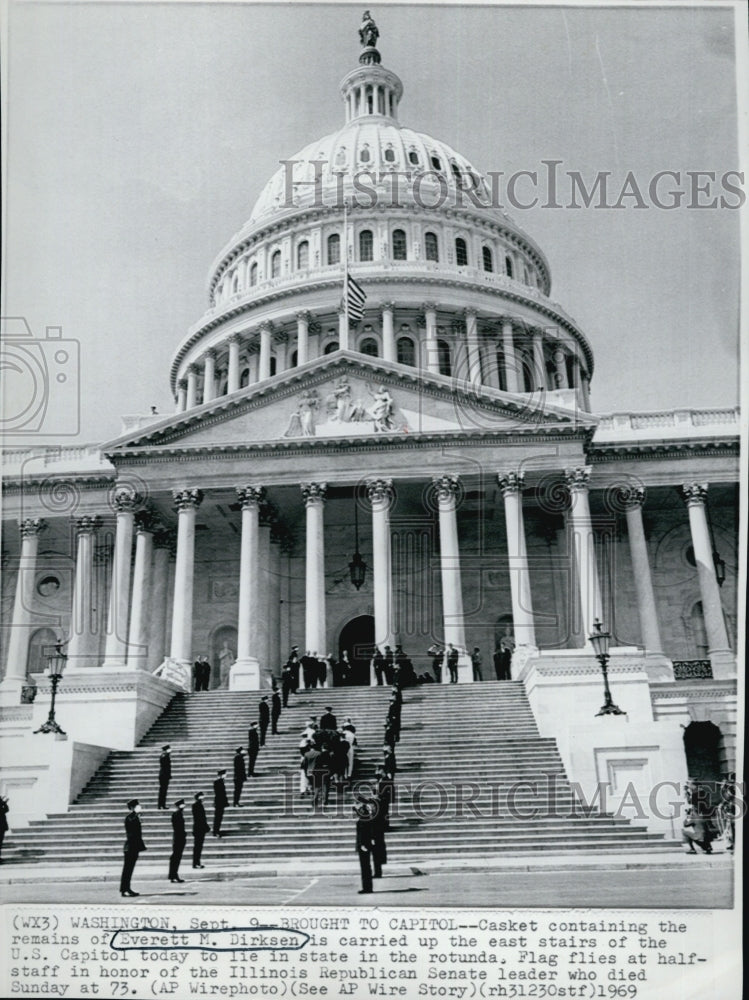 1969 casket of Everett Dirksen taken to U.S. Capitol-Historic Images