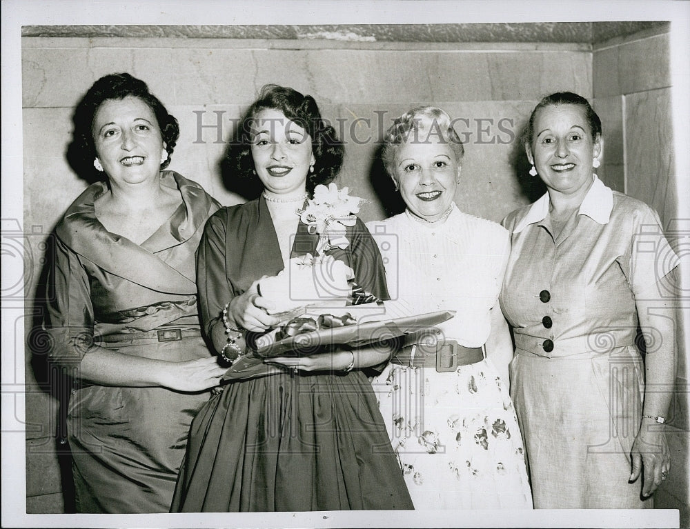 1955 Bride to be Nurse Amy Dollen,Shower Party with her Family.-Historic Images