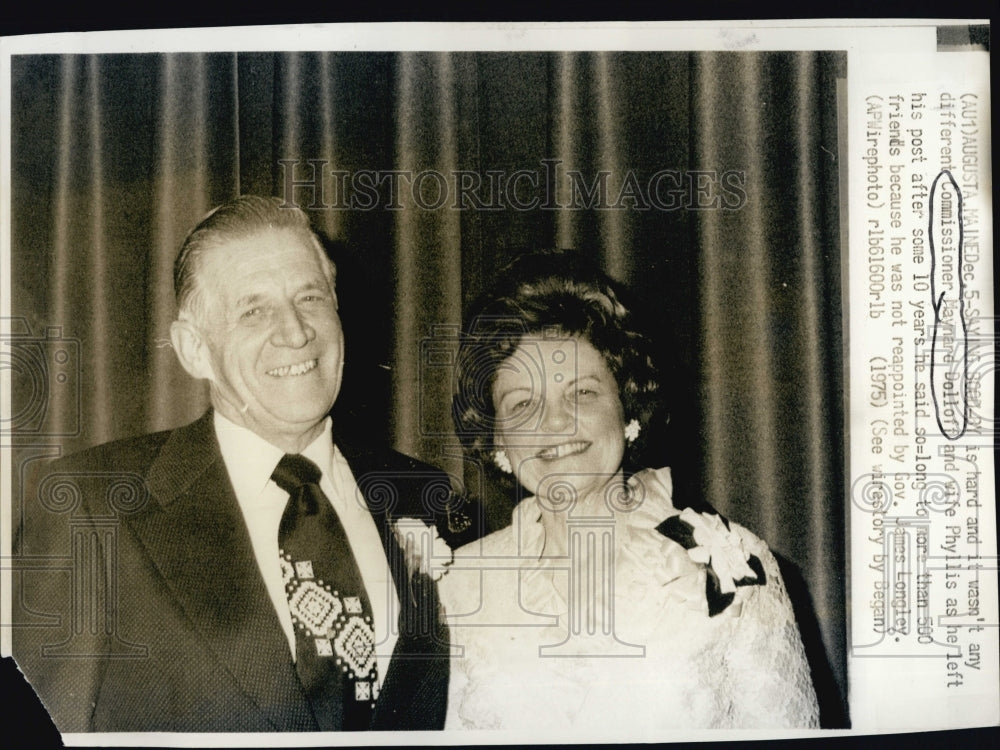 1975 Commisioner Maynard Dolloff and wife Phyllis.-Historic Images