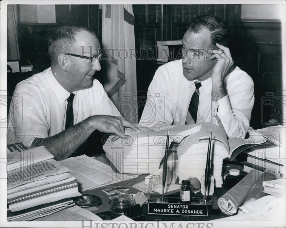 1963 Sen. Majority Leader Maurice Donohue &amp; Sen. George Sullivan Jr.-Historic Images