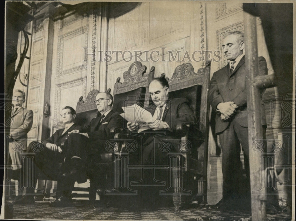1965 Sen. Maurice A Donahue (center),Senate Pres. of Mass.-Historic Images