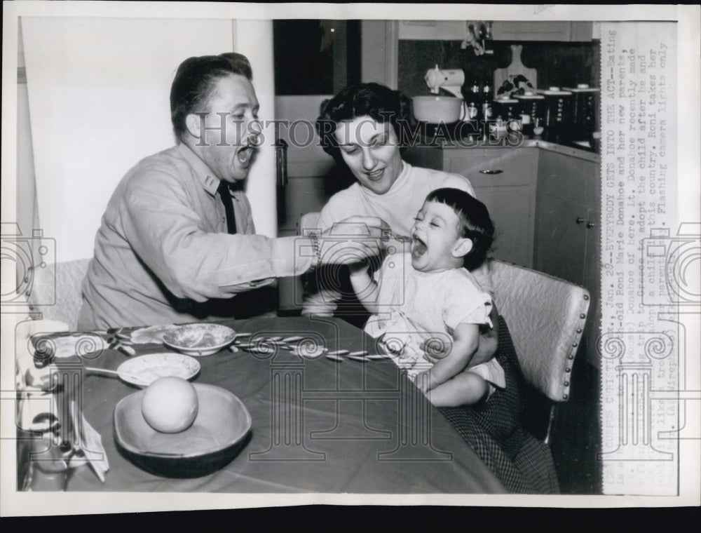 1955 Norman Moose Donahue Wife Adopted Daughter Rosie Marie-Historic Images