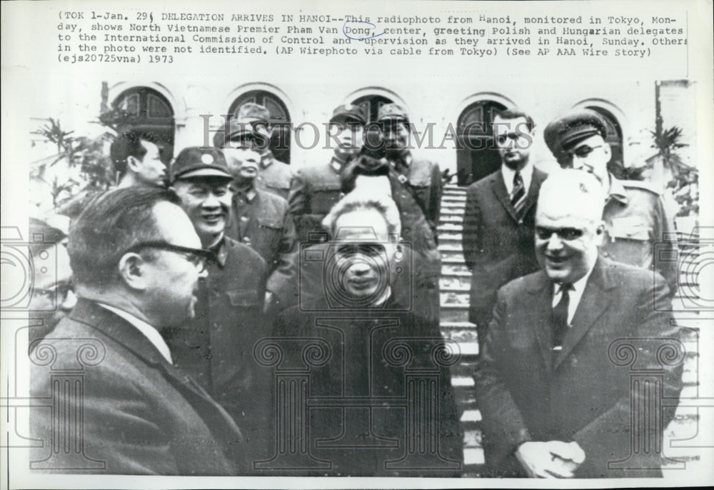 1973 Press Photo N Vietnamese Premier Oham Van Dong &amp; Communist Chief Le Duan - Historic Images