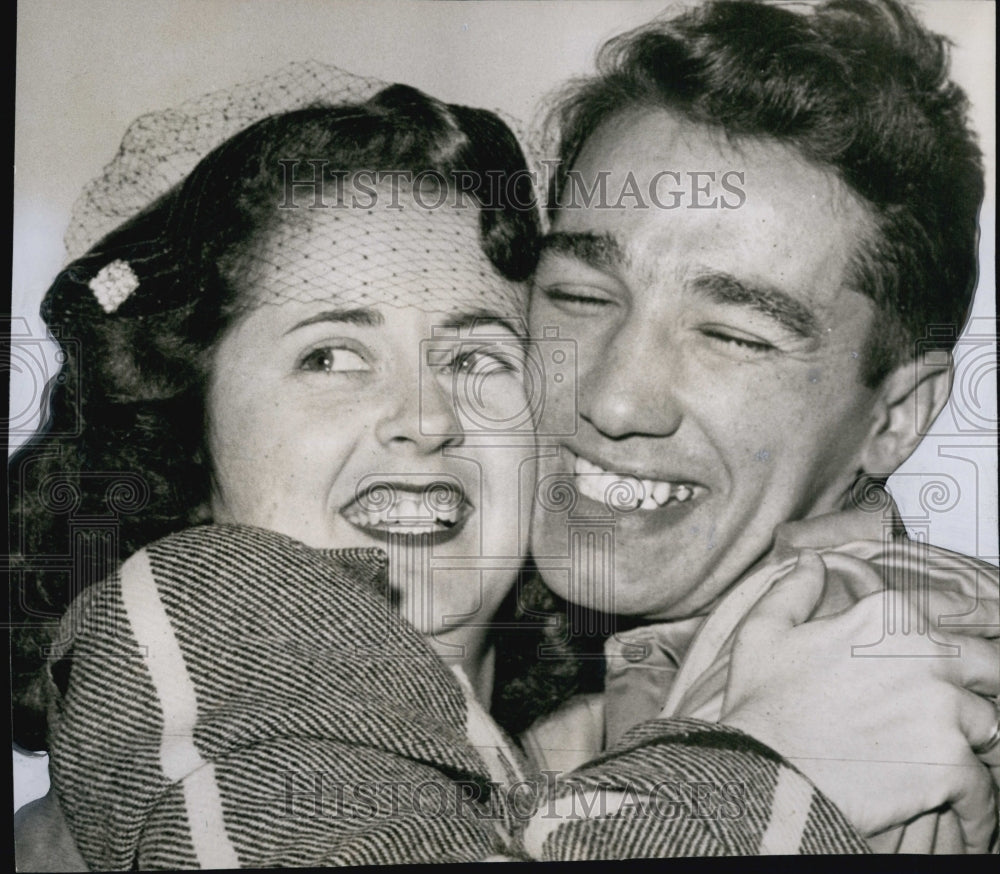 1953 Private First Class Gene Vasapolli Reunion Wife Claire-Historic Images