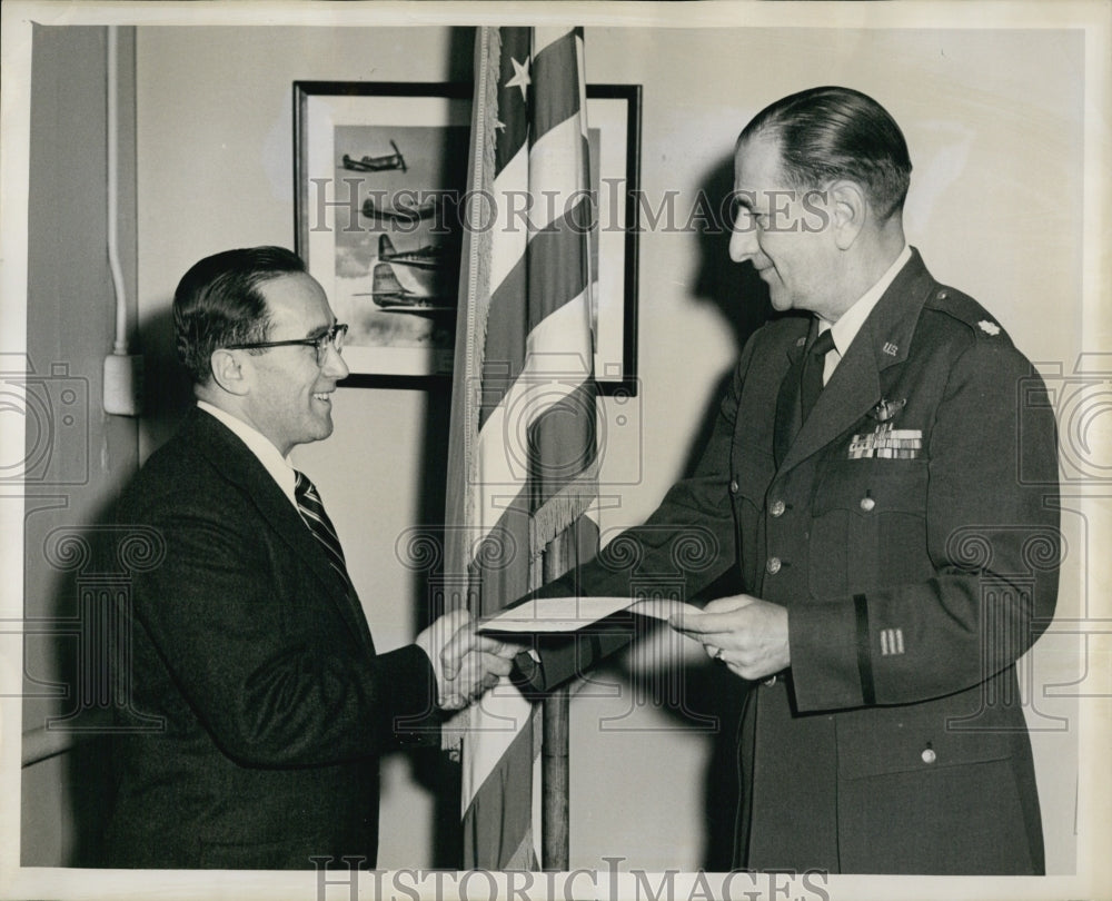 1955 Dr. edward Waldman Sworn in by Lt. Col William Somerby-Historic Images