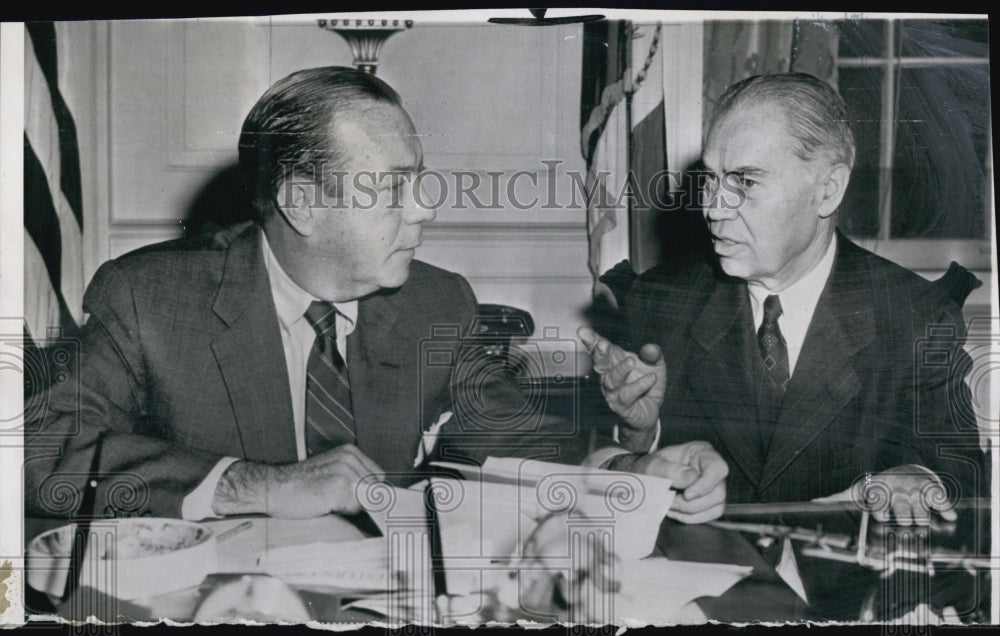 1957 Mayor Robert Wagner of New York With Louis Waldman-Historic Images