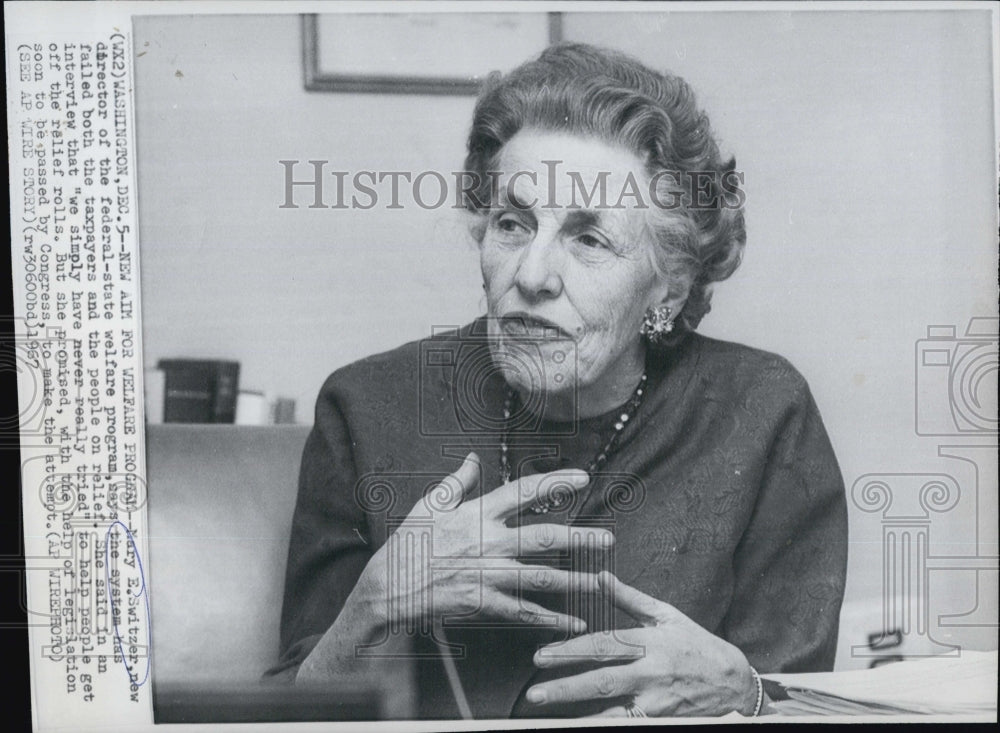 1967 Mary Switzer Director of Federal-State Welfare Program Washingt-Historic Images