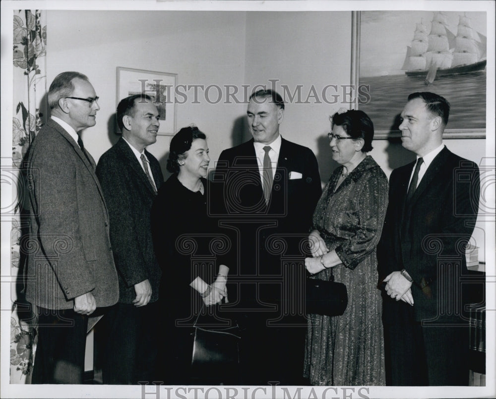 1960 New England Teachers Meeting :Carl Swinnerton,Dr. Mary Fowler-Historic Images