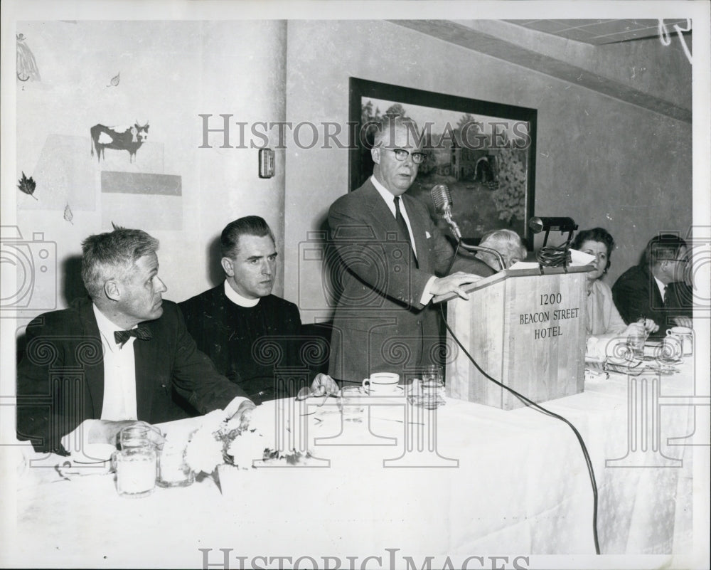 1959 Alan McClennen, Rev. Fr. Seavey Joyce and Raymond Mclay-Historic Images