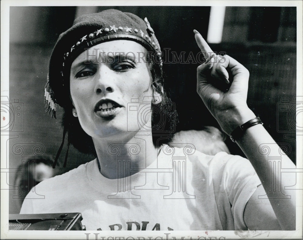 1984 Guardian Angels Lisa Sliwa at Press Conference-Historic Images