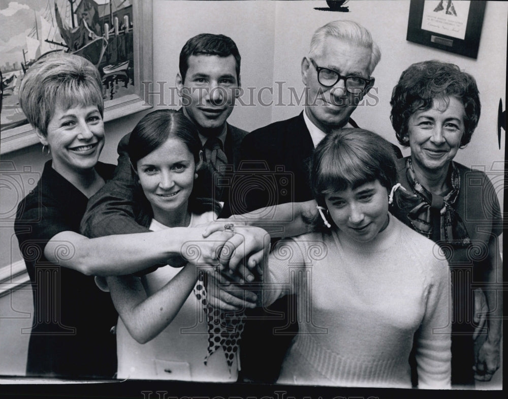 1969 Re-elected Medford Mayor Patrick J.Skerry and family.-Historic Images