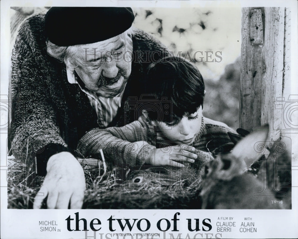 1968 Press Photo Film "The Two of Us" Michel Simon Alain Cohen - Historic Images