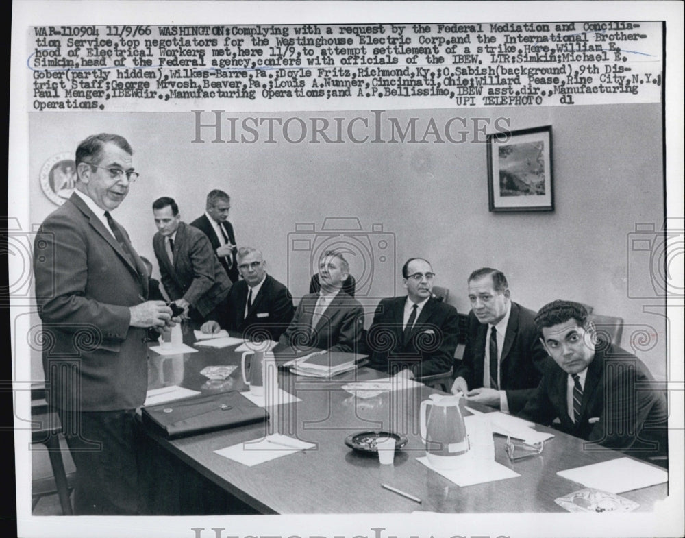 1966 Settlement of strike Westinghouse Electric Corp Intl Brother-Historic Images