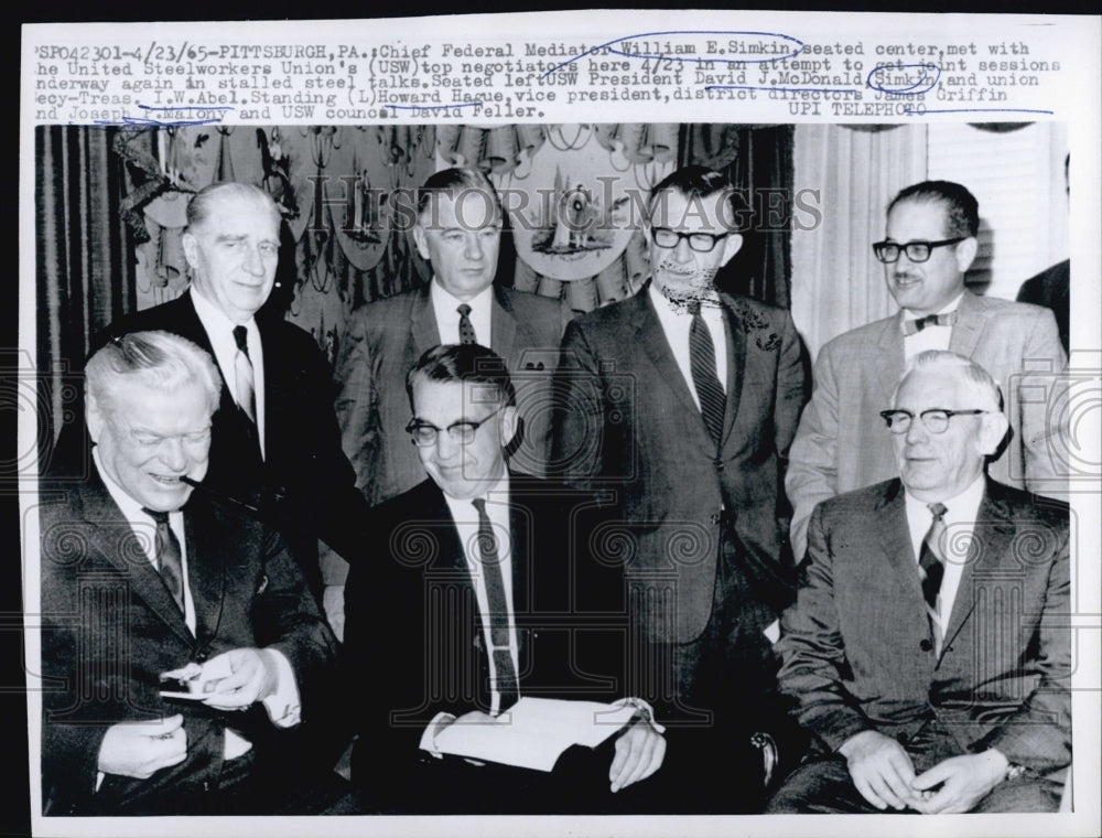 1965 United Steelworkers Union Negotiation William Simkin-Historic Images