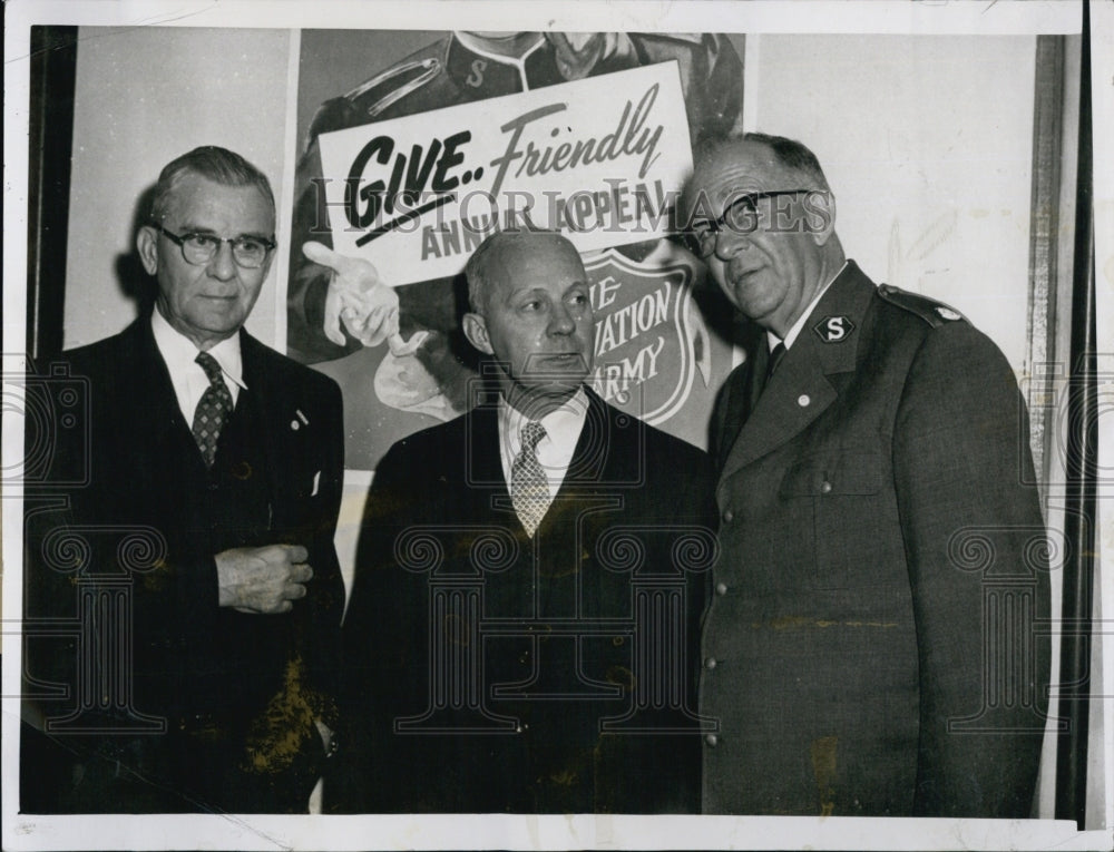 1953 Mayor John Lynch David Ross Colonel William Fox Salvation Army-Historic Images