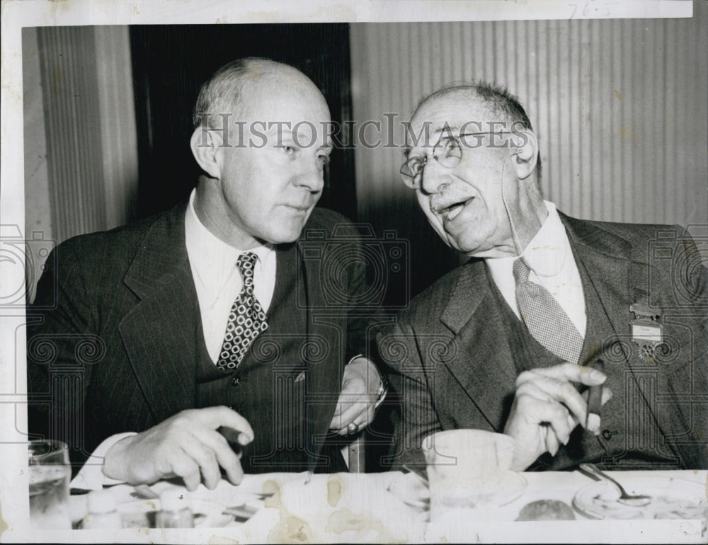 1953 Mayors John Lynch Leon Conwell Rotary Club Anniversary Dinner-Historic Images