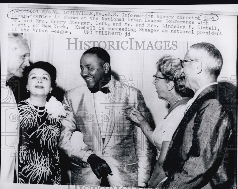 1964 Is Information Agency Director Carl Rowan, Mr & Mrs Henry Steeg-Historic Images