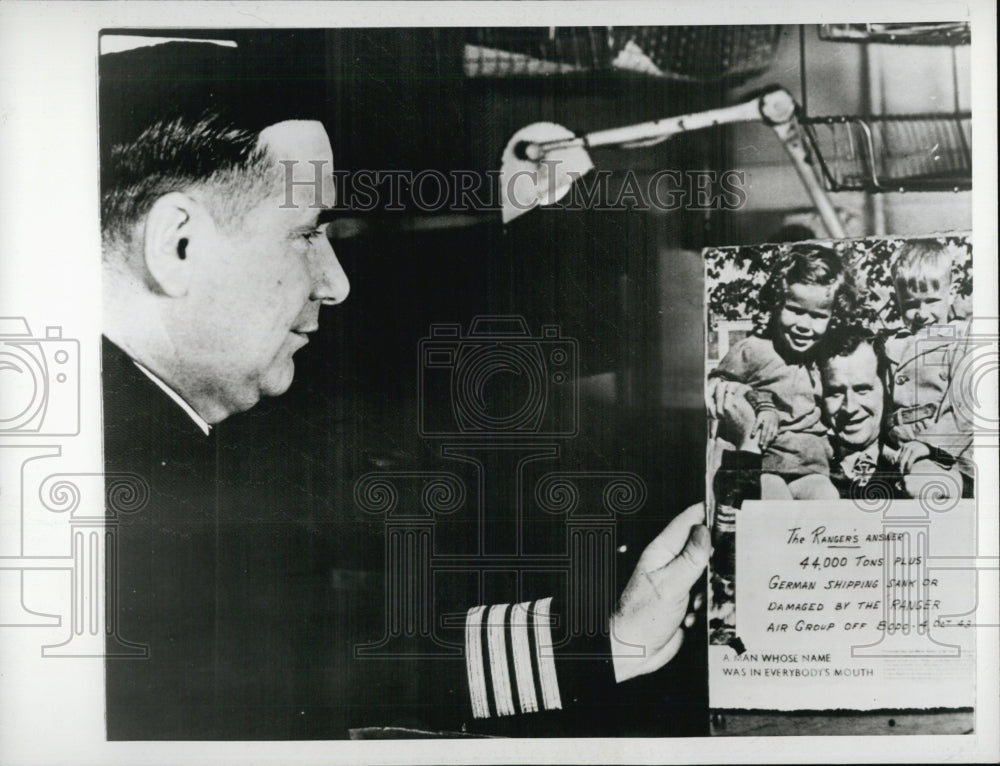 1944 Captain Gordon Skipper of the US Aircraft Carrier Ranger-Historic Images