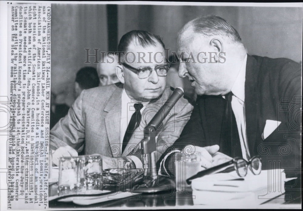 1960 National Railroad Officials J.E. Wolfe and Daniel Loomis.-Historic Images