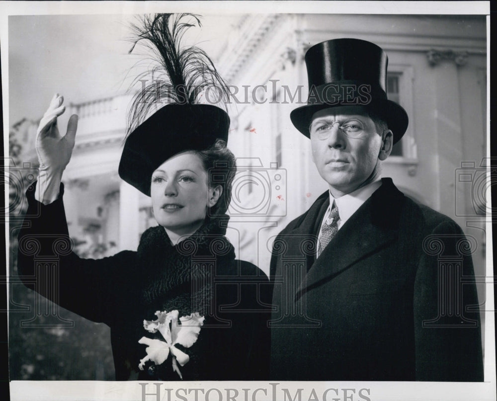 1944 Press Photo Actor Alexander Knox Geraldine Fitzgerald Movie Wilson