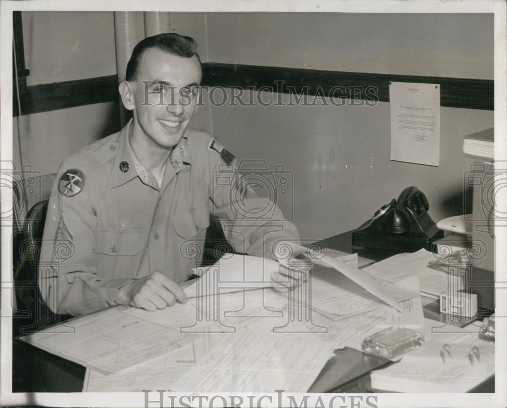 1954 Sergeant Collins Certificate Commendation Boston Army Base-Historic Images