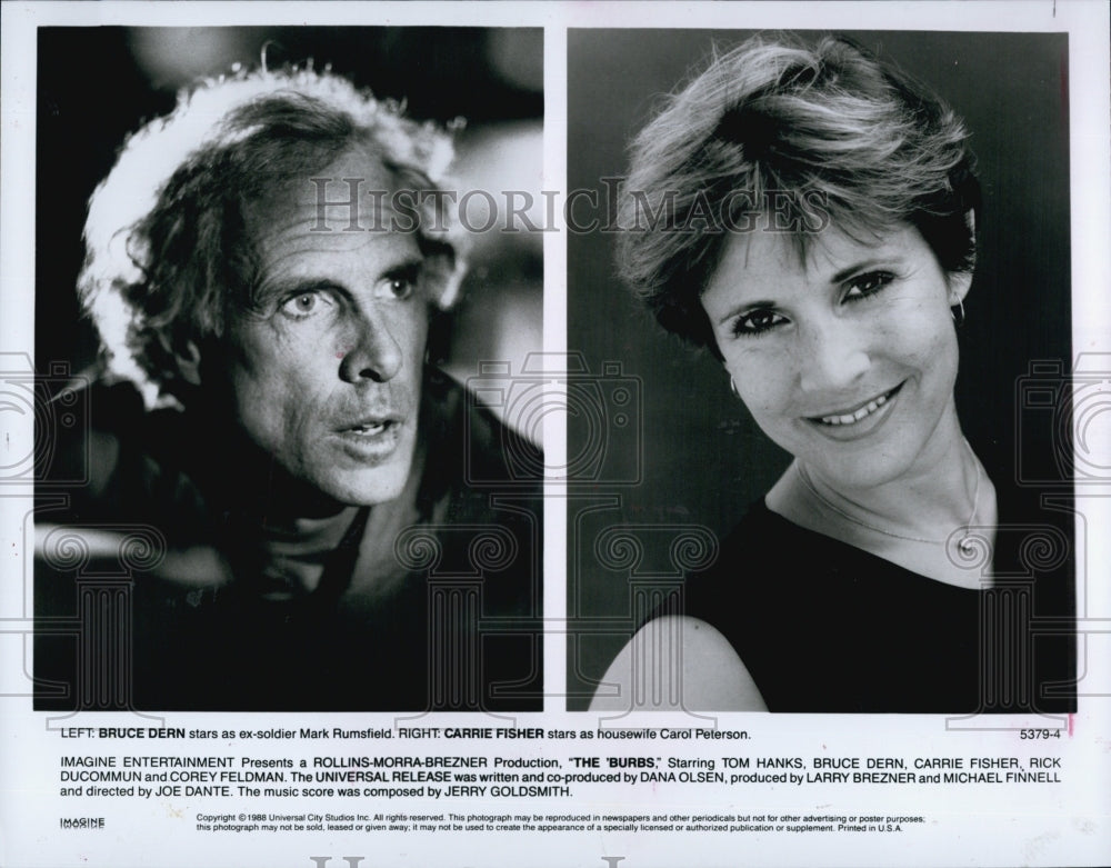 1988 Bruce Derm & Carrie Fisher in "The Burbs"-Historic Images