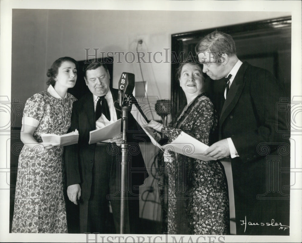 1937 Peggy Allen,  Wilmer Walter, Eva Condon on Radio of David Harum-Historic Images