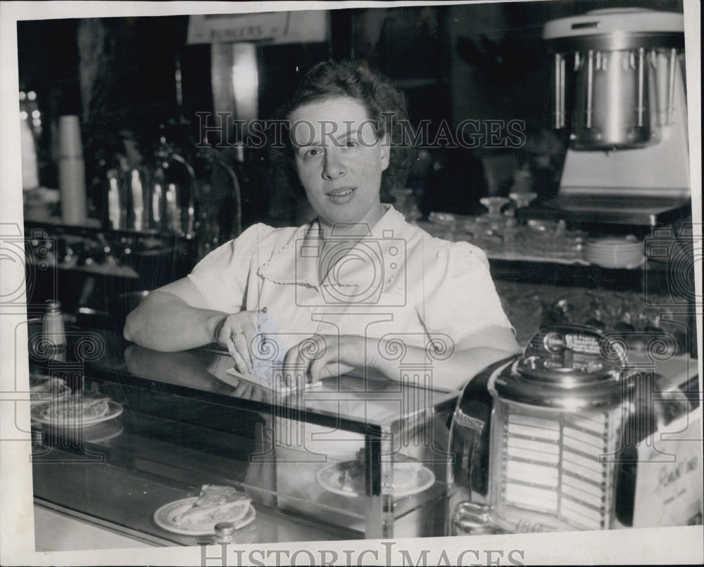 1956 Lolly Barbeau, Cashier at Raynham Diner-Historic Images