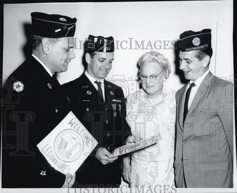 1967 Members of American legion looking over their posters.-Historic Images