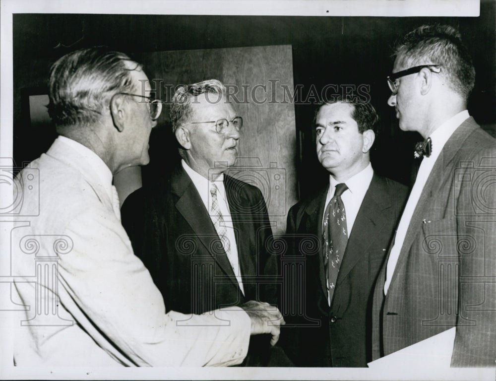 1955 Corp.Councillor Wm. L.Baxter,Mayor Hynes, Atty Felix.-Historic Images