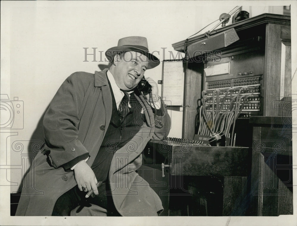 1942 James McEnaney on the phone.-Historic Images