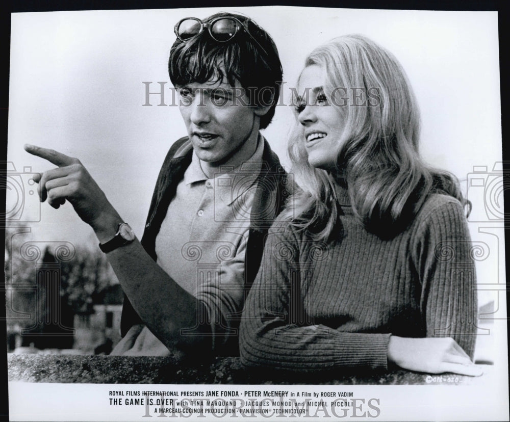 1967 Peter McEnery and jane Fonda in "Game is Over".-Historic Images