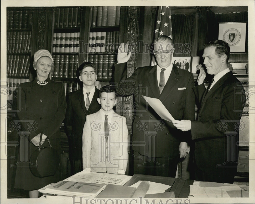 1962 Arthur MrKinnon Sworn in by Secretary with Family Watching-Historic Images