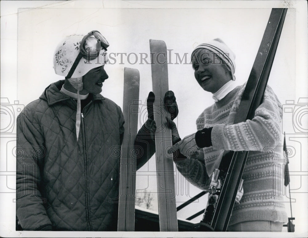 1963 Skier Suzy Chaffee Brother Rick Junior National Championships-Historic Images