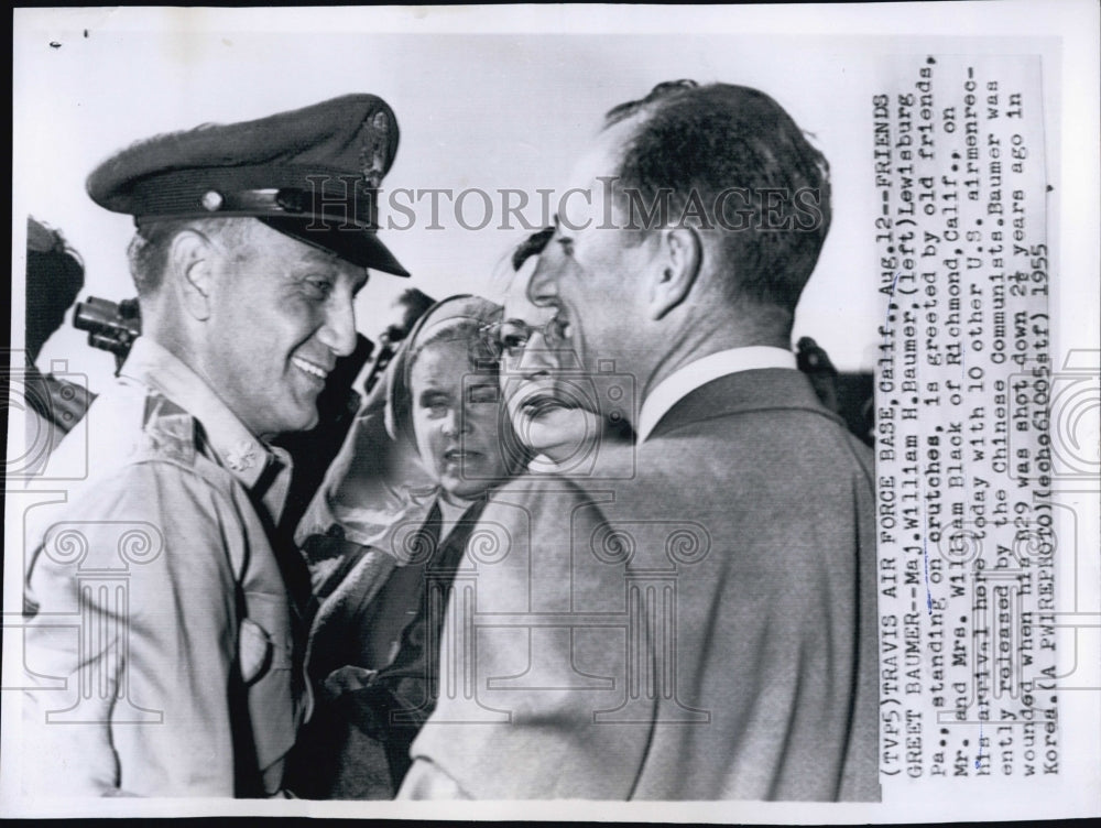 1955 William Baumer, Mr&amp; Mrs. Black at Travis AFB-Historic Images