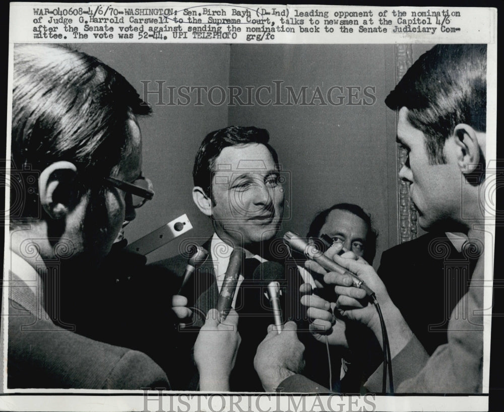 1970 Senator Birch Bayh News Conference Judge Carswell Nomination-Historic Images