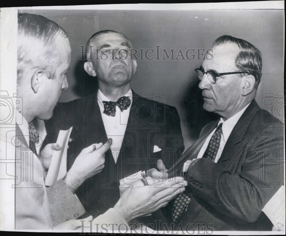 1955 John Stennis, John McClellan With Reporters at Airport in D.C.-Historic Images