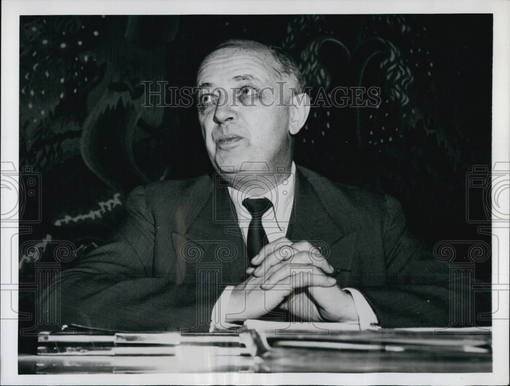 1955 Christian Pineau Socialist Party Leader called by Pres form new-Historic Images