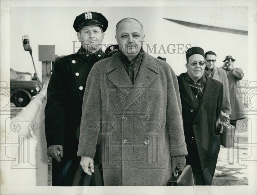 1957 French Minister Christian Pineau Ali Chekkal Advisor to French-Historic Images