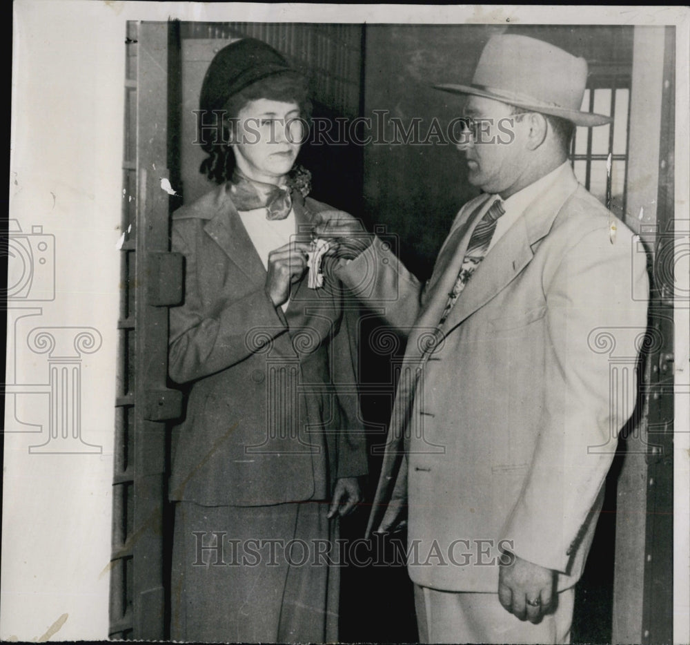 1961 Sheriff John Lynch and Wife holding a keys.-Historic Images