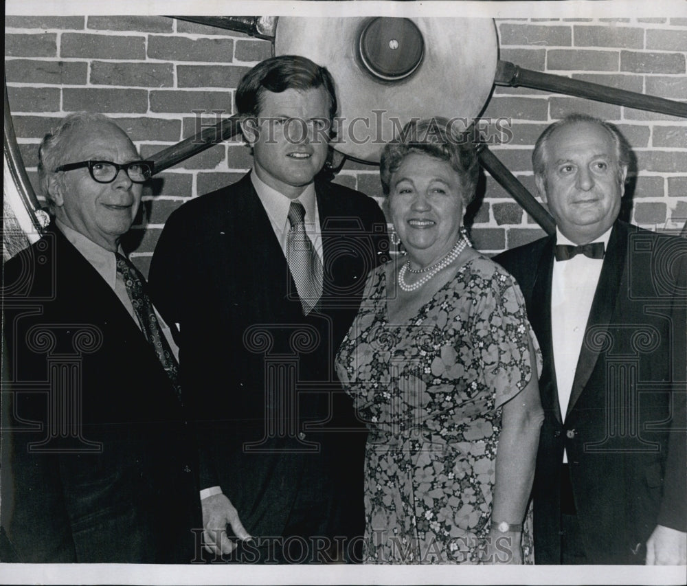 1972 Senator Edward Kennedy & Caesar Donnaruma Newspaper Publisher-Historic Images