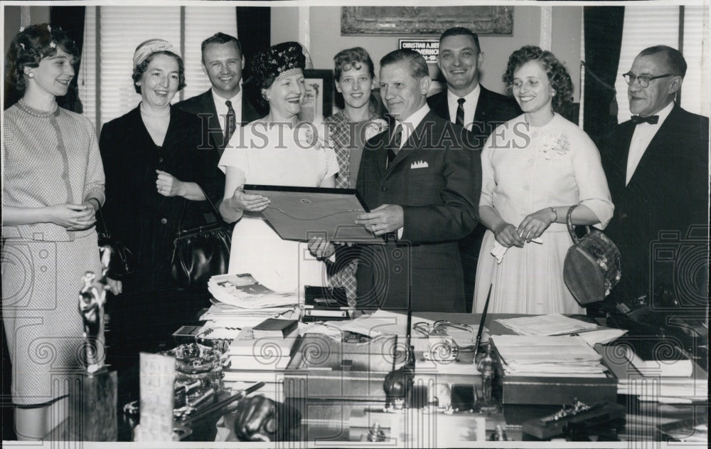 1962 Gov John A Volpe, Catherine Donlan, Mrs. John A Volpe, Joyce-Historic Images