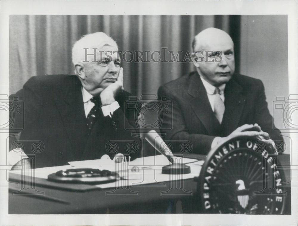 1955 Defense Secretary Charles E Wilson Navy Sec Charles Thomas-Historic Images