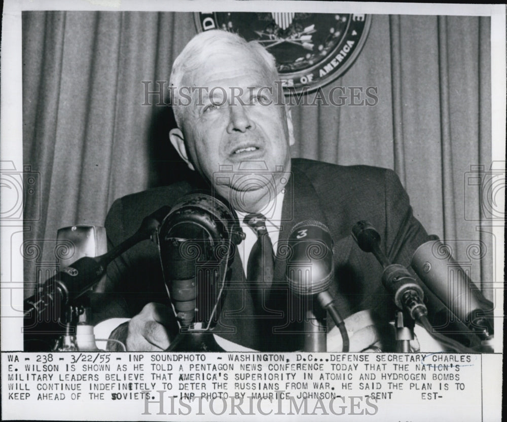 1955 Charles Wilson, Secretary of Defense Makes Speech in Washington-Historic Images