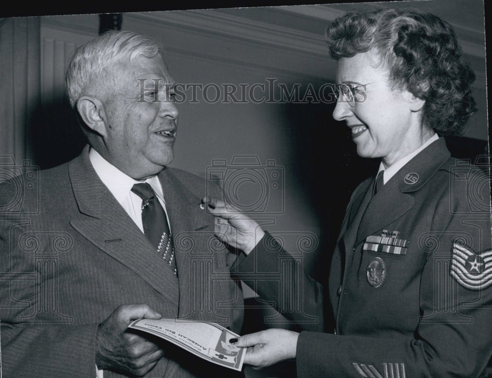 1955 James Clayton Reynolds With Esther Mac Kay of the Red Cross-Historic Images