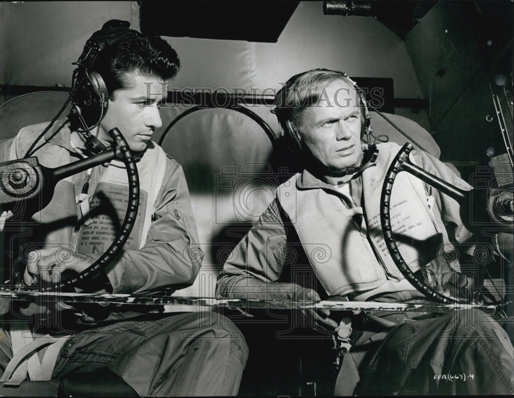 1954 Actors Richard Widmark and Richard Chakiris in &quot;Flight From-Historic Images