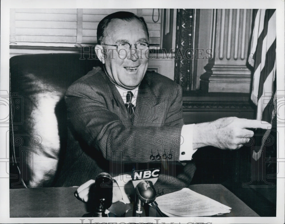 1951 Charles Wilson, Defense Mobilizer in Press Conference-Historic Images