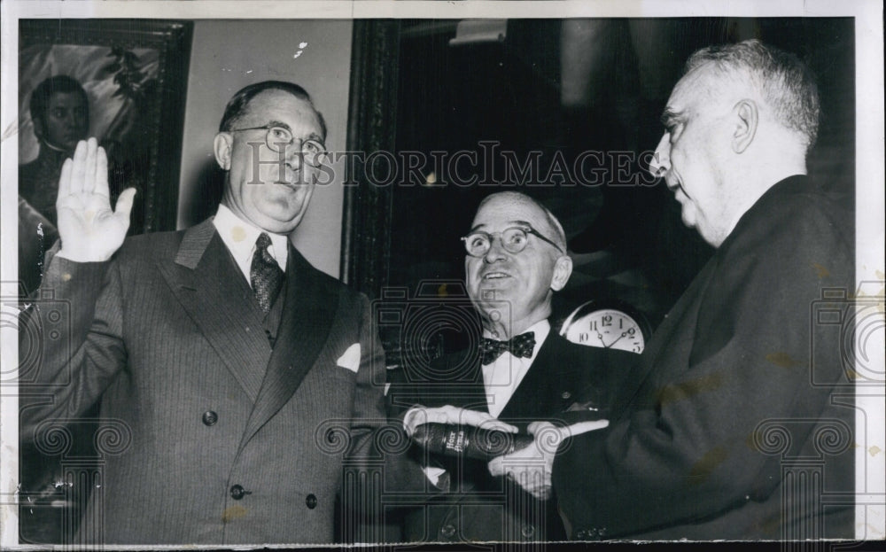 1950 Charles Wilson of Gl E, Chief Justice Fred Vinson &amp; Pres Truman-Historic Images